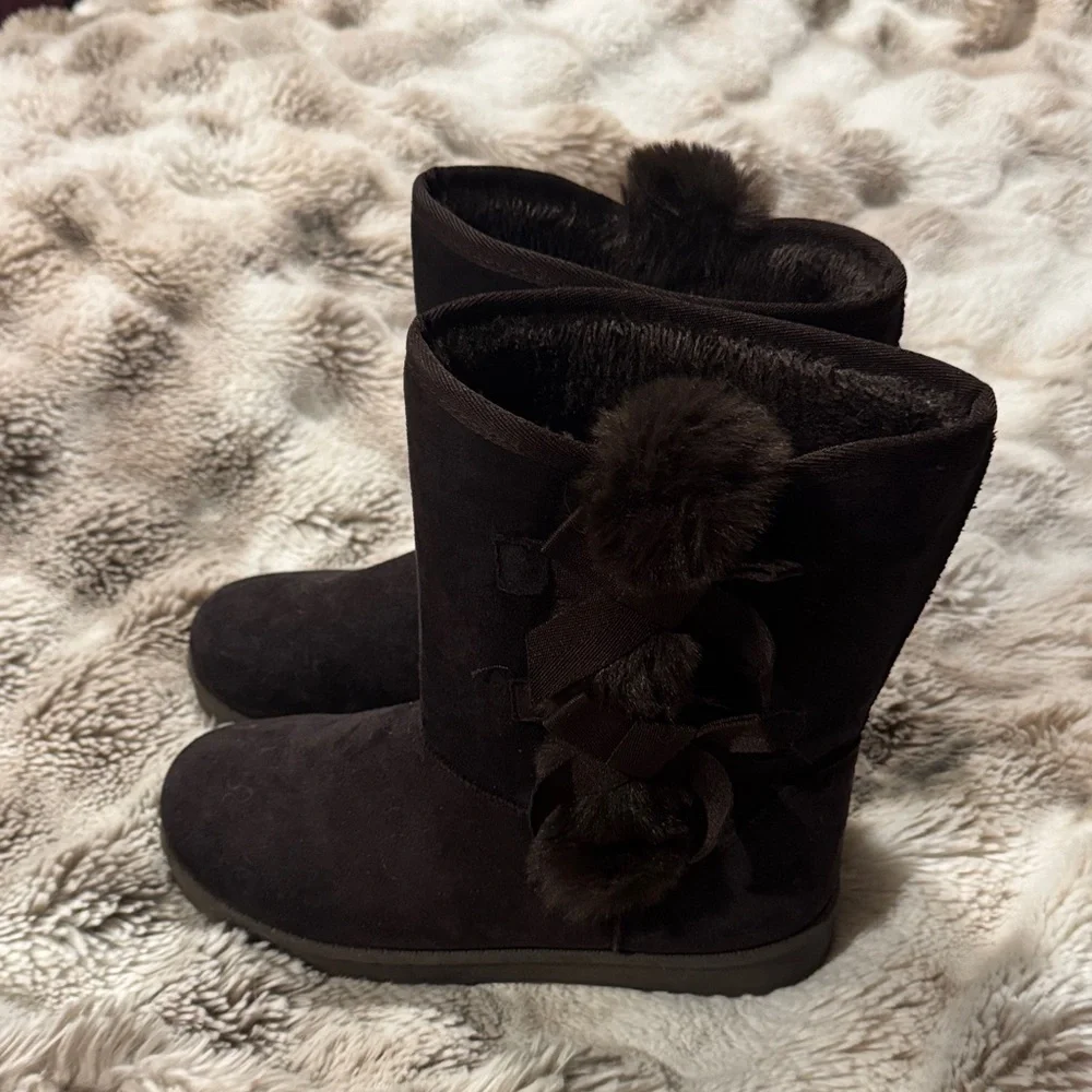 Brown Fuzzy Women's Winter Boots